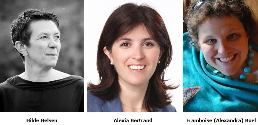 Hilde Helsen, Alexia Bertrand et Framboise (Alexandra) Boël
