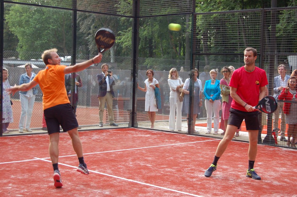 Initiation au padel avec Christophe Rochus et Laurent Montoisy