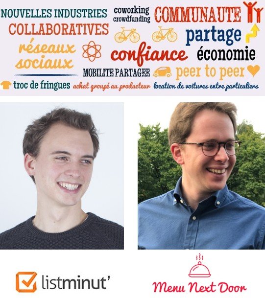 Jonathan Shockaert, CEO de ListMinut et Mathieu Gillet, ex-CFO de Menu Next Door