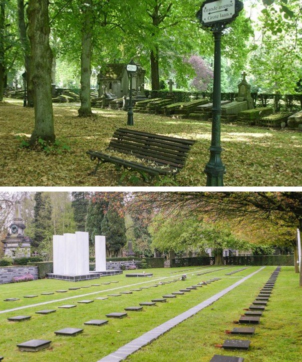 Cimetière de Bruxelles Evere : patrimoine de mémoire dans un parc