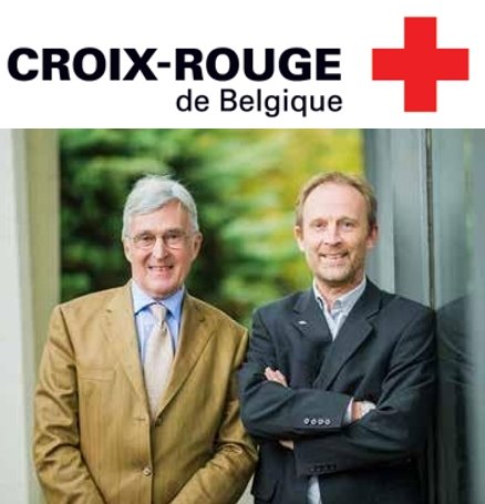 Edouard Croufer, Président de la Croix-Rouge de Belgique et Pierre Hublet, Directeur Général de la Croix-Rouge de Belgique