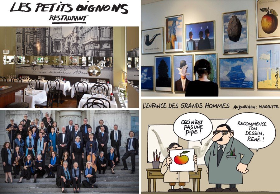 Menu « plaisirs culturels », avec visite guidée au Musée Magritte