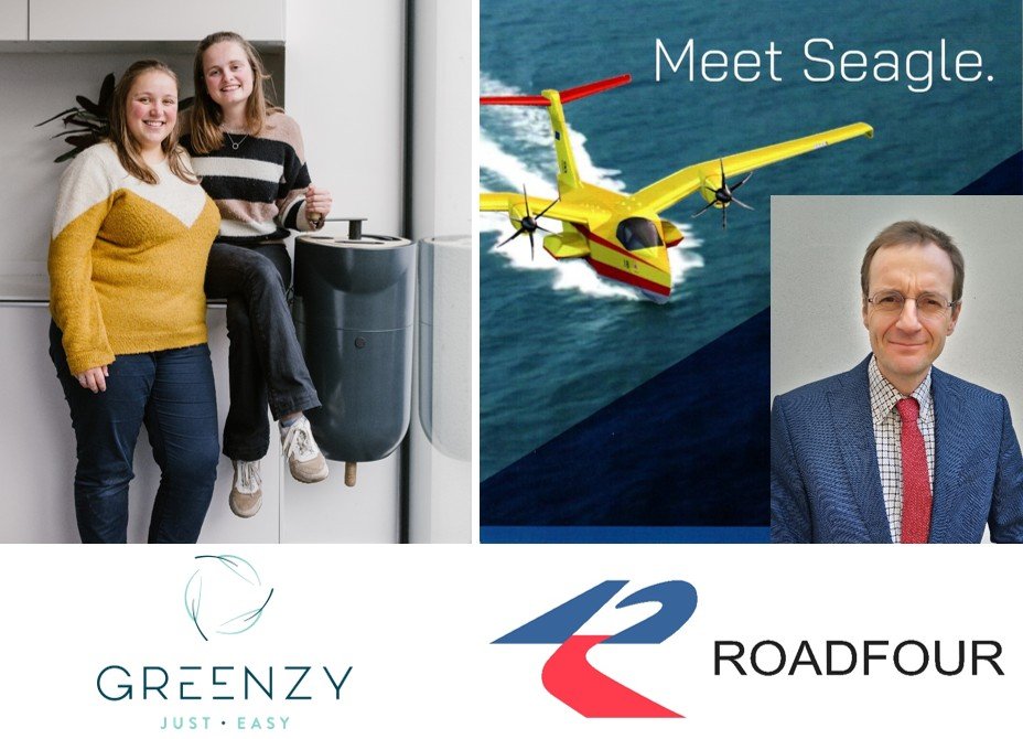 Adélaïde Biebuyck et Laetitia Dupret, Co-fondatrices Greenzy, et Gaëtan Du Four, CEO Roadfour S.A.