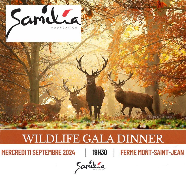 Wildlife Gala Dinner au profit de la Fondation Samilia, à la Ferme de Mont-Saint-Jean à Waterloo